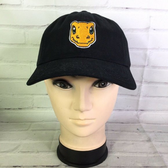 Digimon Digital Monsters Agumon Logo Black Hat Cap - Picture 1 of 8